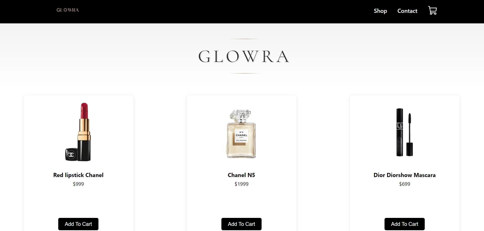  Cosmetics Ecommerce Shopping Website