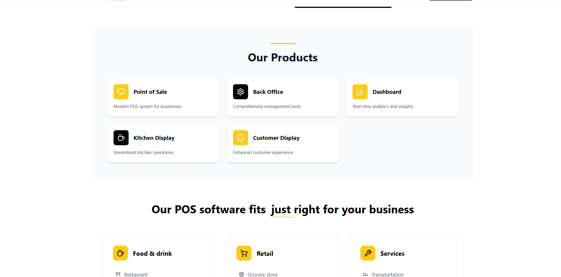 POS System — Restaurant Management Platform Landing Page screenshot 3
