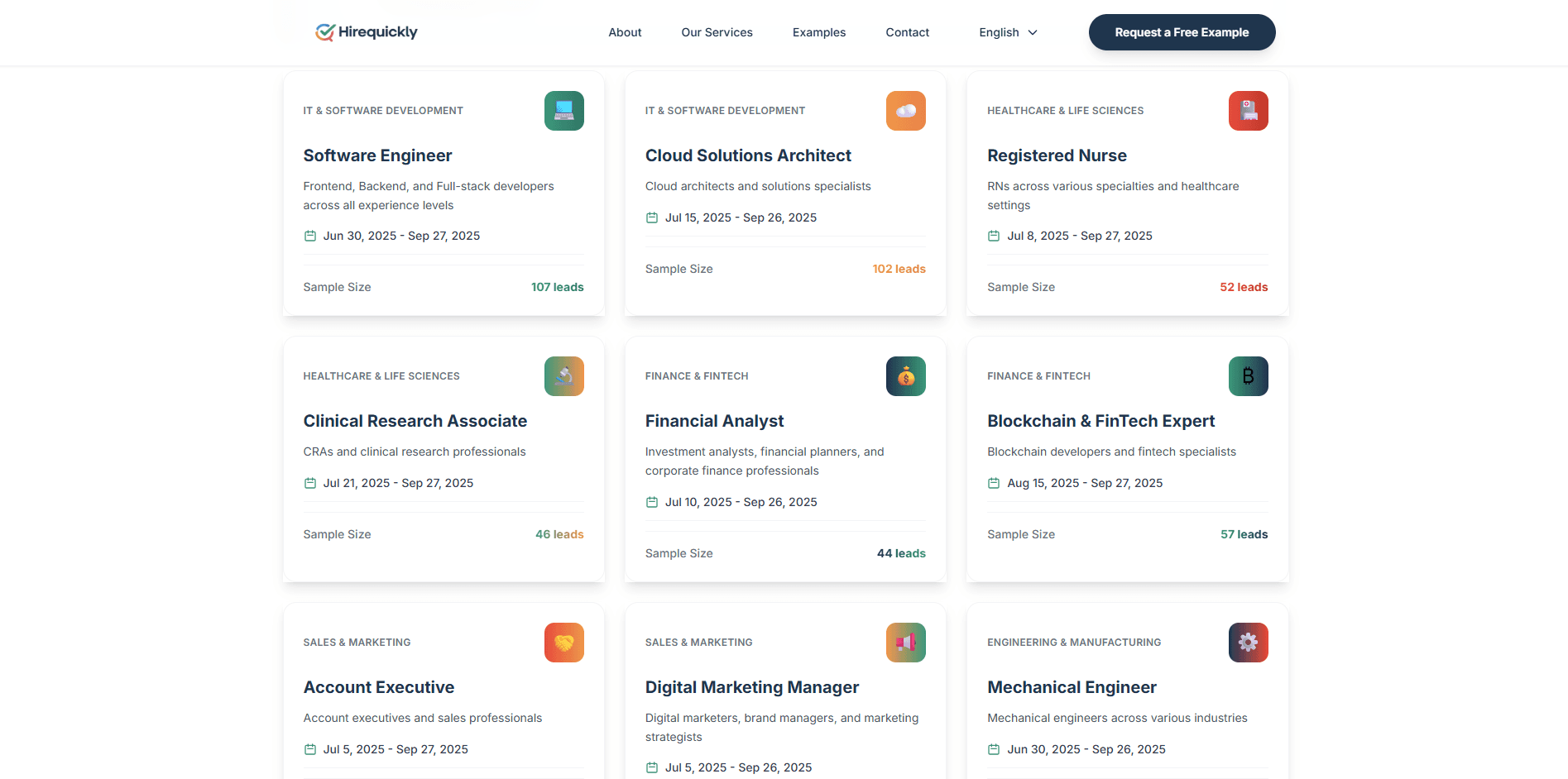 HireQuickly — Bespoke B2B Lead Generation Platform screenshot 2