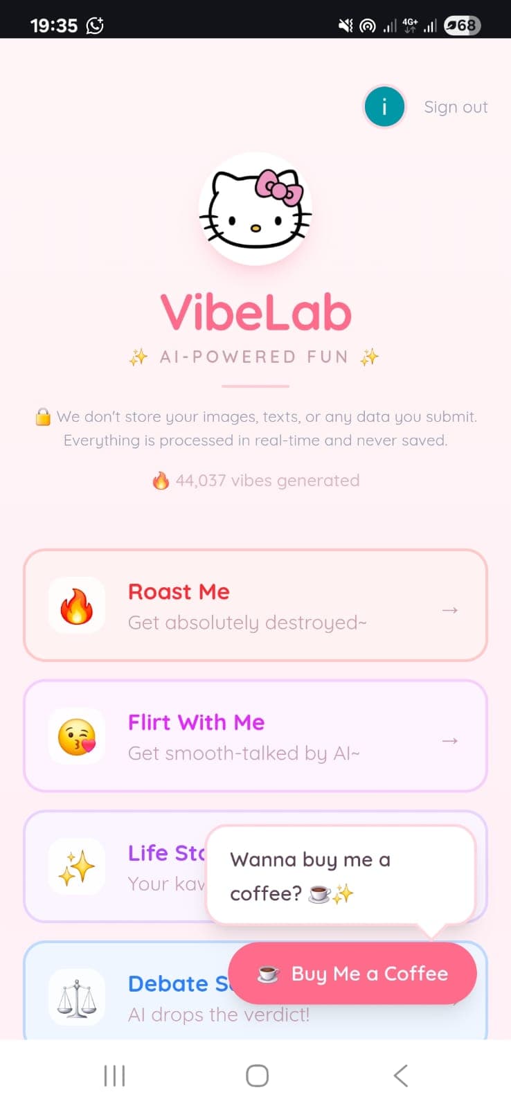 VibeLab – AI Fun Tools Platform screenshot 5